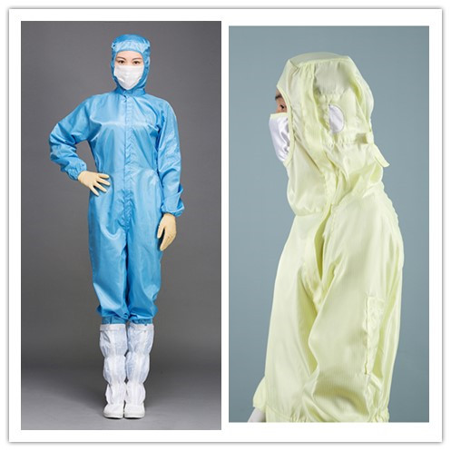 直拉鏈防靜電服，斜拉鏈防靜電服